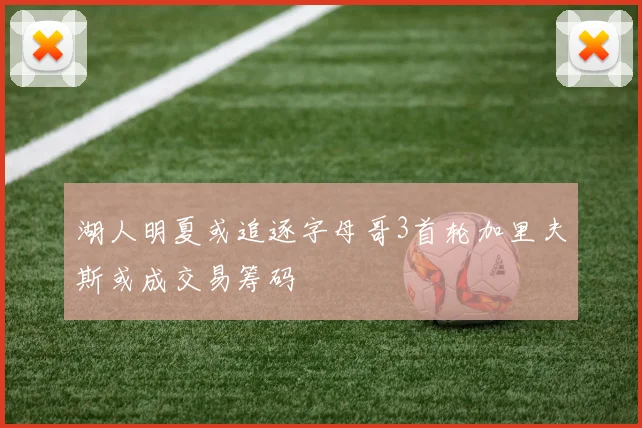 湖人明夏或追逐字母哥3首轮加里夫斯或成交易筹码