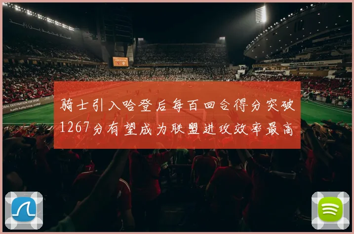 骑士引入哈登后每百回合得分突破1267分有望成为联盟进攻效率最高球队